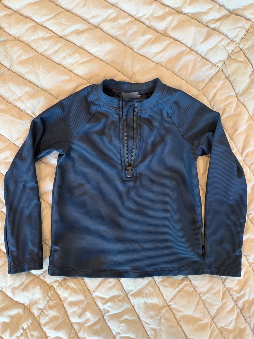 Petit Lem Navy Blue Long-Sleeve Kids Rashguard